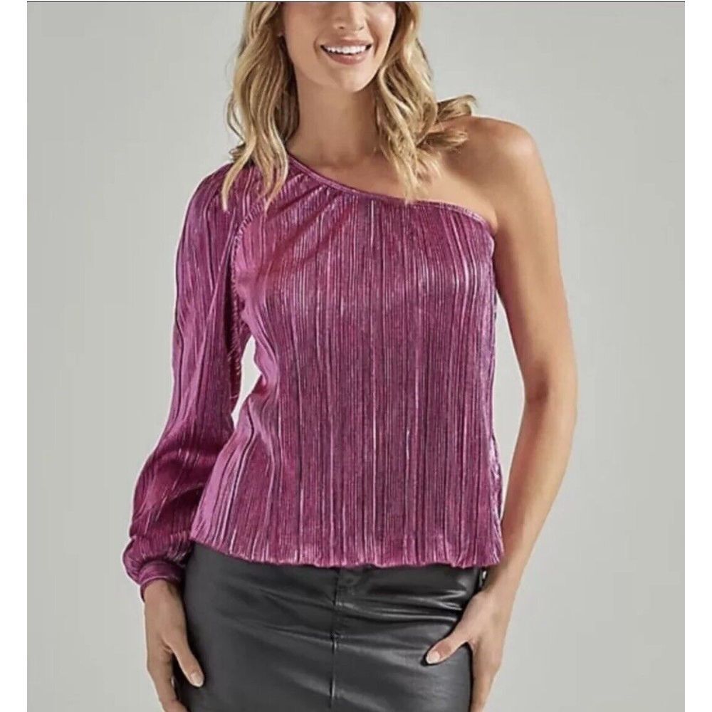 Wrangler Retro Pink Chrome Metallic Top Women's M | Valentine's Day Gift For Her